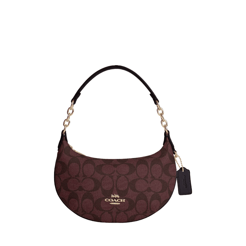 Coach Mini Payton Gold/Oxblood Multi AH Brands