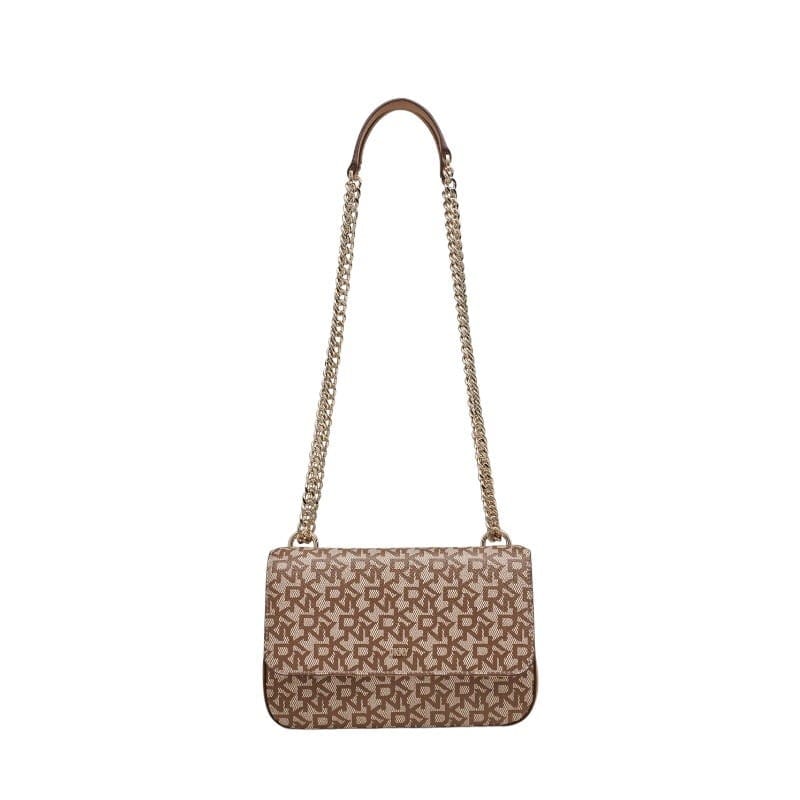DKNY SINA SMALL FLAP SHOULDER BROWN LOGO AH Brands